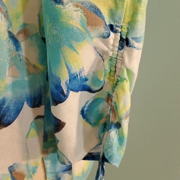 JM‎ collection 6P, blouse, 100% linen. Blues. Spring - Picture 4 of 7